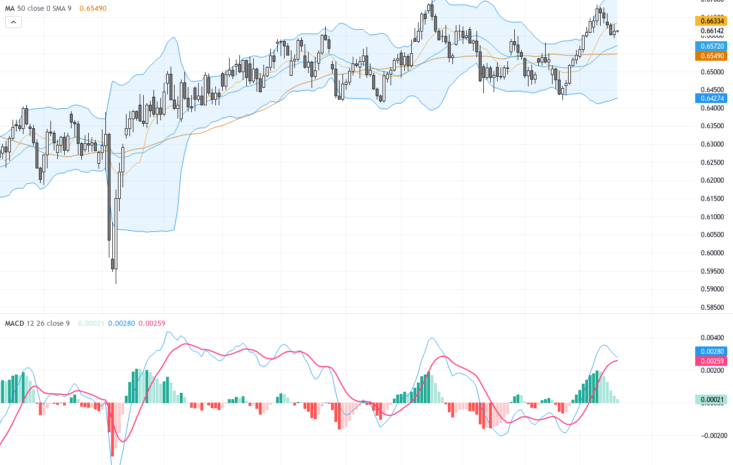 AUDUSD：關鍵支撐區守護下的價格反彈與技術盤整
