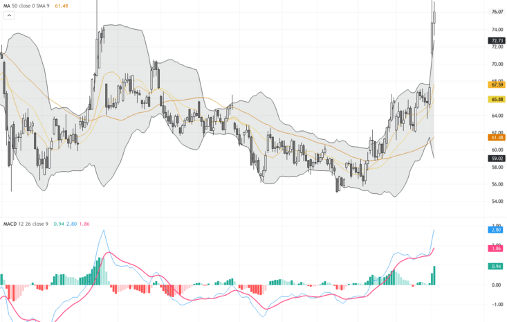 WTI原油：中東緊張引發供應風險，價格形成多頭旗形整理